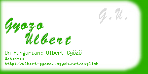 gyozo ulbert business card
