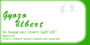 gyozo ulbert business card